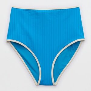 aerie wide rib high waisted bikini bottoms 5